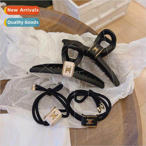 new retro ins alloy letters frosted black hair grab large pl