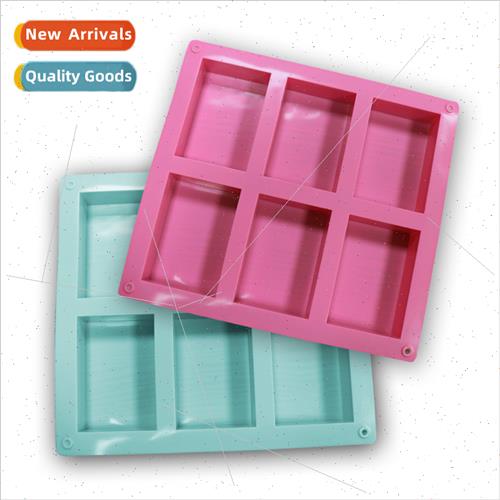 New Silicone 6连 Rectangular Soap Mold 100mlDIY Handmade Soa