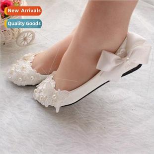 Whe Bow Flat Bridesmaid Shoes Plus ze Women Shoes Bridal Wed
