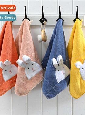 Coral Velvet Rabbit Bath Towel Towel Set 适用Kids Home Adult