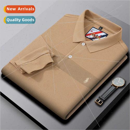 Cotton men long-sleeved t-shirt fall Paul polo shirt busines