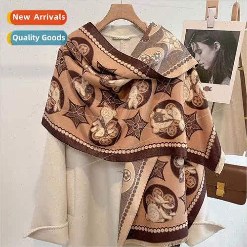 Autumn winter rabb imation cashmere scarf female winter Kore