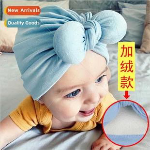 2022 cotton cap baby bow India hat summer Padded spring