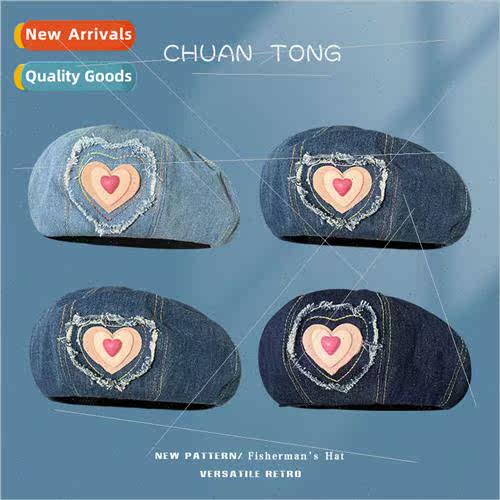 Spring Autumn cowboy beret children  niche leisure love Bell