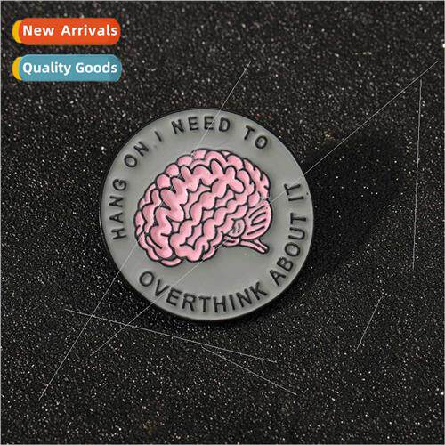 Europe Creative Spirual Health Text Body Organ Brooch Brain
