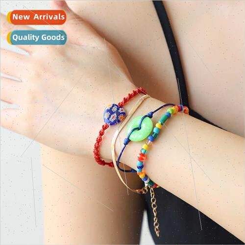 Beaded ce Stacking Combination Bracelet Women Summer Europe