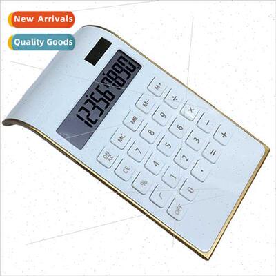 LOGO Printing  Calculator Ultra-thin Gold Bezel Solar Comput