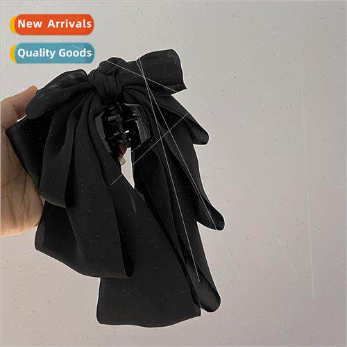 Black French bow scrunchie advanced sense back head plate ha