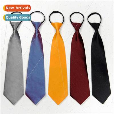 Chameleon Zipper Tie 8cm Lazy Short Men Formal Business Wide