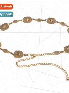 Europe retro metal chain waist chain female decorative hundr