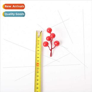 Christmas decorations branch insert simulation red berries c