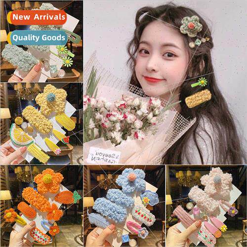 Korea ins wool children hairpin plush hairpin female cute si