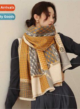 Korean  thousbirds fashion faux cashmere warm scarf female d