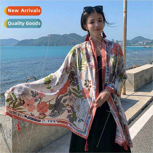 Rustic flowers spring summer imation cotton linen feel silk