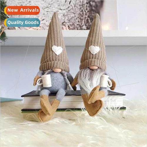 Knted Faceless Doll Hanging Legs HGround Coffee Christmas Ho