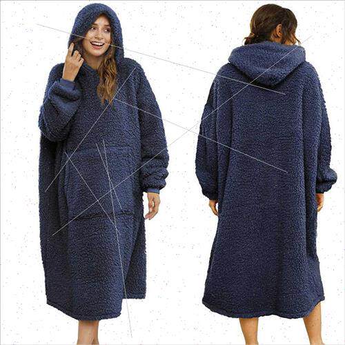Lazy TV TV Blanket Hooded Pullover Sherpa Reversible Lambswo
