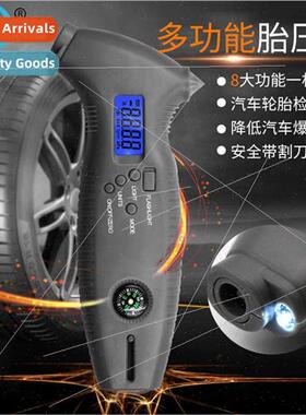Digal Tire Pressure Gauge wh Safety Hammer Backl Cutter 8 in