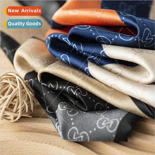 Printed letters simulation silk scarf female personaly nd sm