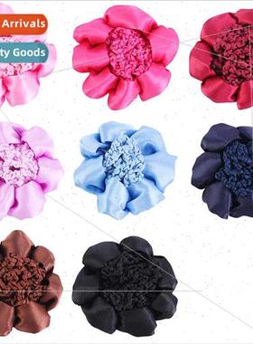 Korean  pill head coiled hair nets dancers satin lace hair n