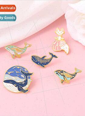 Ocean Series Big Fish Brooch Alloy Brooch Badge Bag Clothes