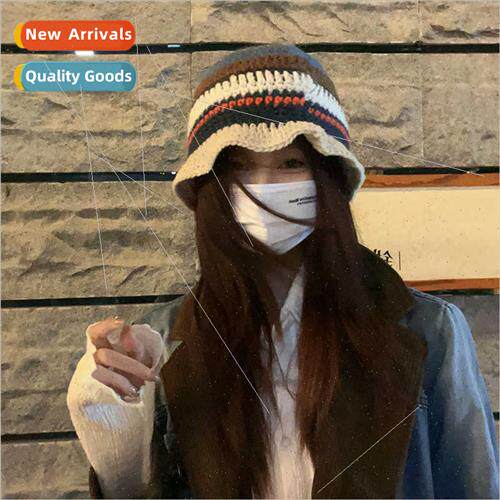 Japanese wool collision color fisherman hat men women cold h