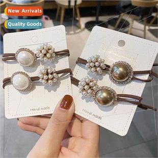 pearl hair rope ins tie head imation female Korea band