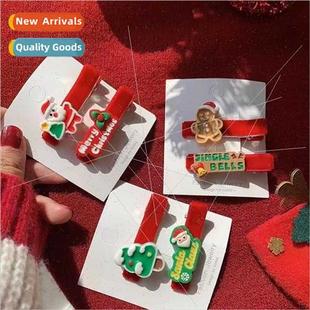 velvet duckbill clip Festive cartoon red cute hair Christmas