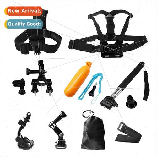 适用gopro11 kit 10 in 1 suction cup gopro bike mount organiz