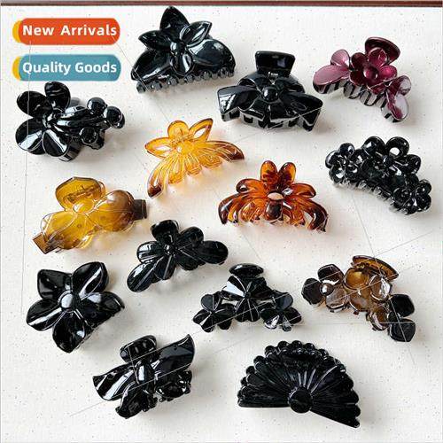 large flowers grab clip basic versatile women hair clips hol