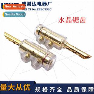 Transparent crystal sawtooth copper gold-plated solder-free