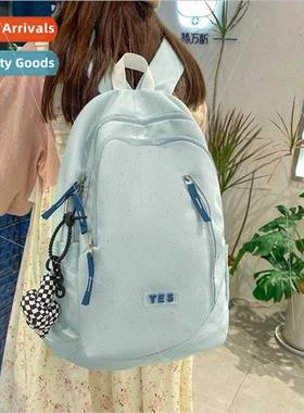 Japan ins nd fashion color collision Klein blue hundred casu