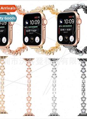 适用apple flower bracelet metal watch bapple watch 8/SE/7/6/