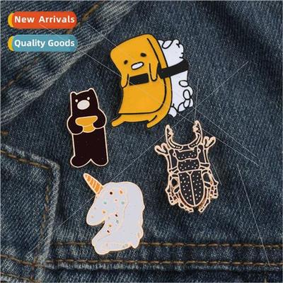 unicorn cute lazy egg corsage alloy drip oil brooch holiday