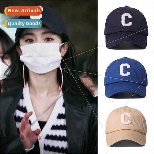 Korean  C letters embroidered duck tongue cap men women summ