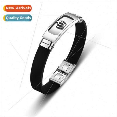 Skeleton tanium steel men personalised bracelet jewellery st