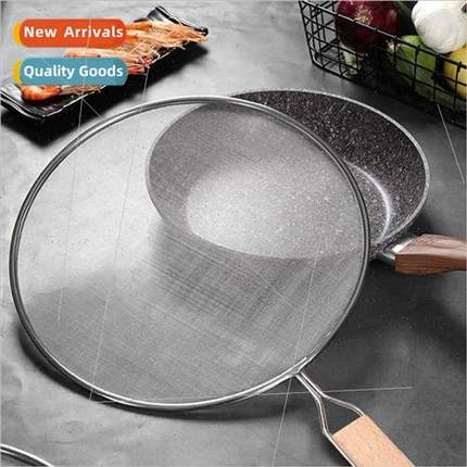 Anti-splash grease net cover wh handle stainless steel prote