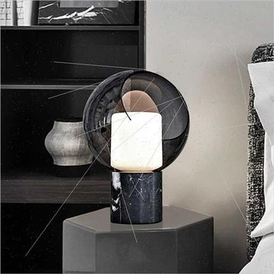 -modern minimalist glass marble creative table lamp designer
