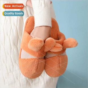 Furry slippers winter home thickened plush indoor home month
