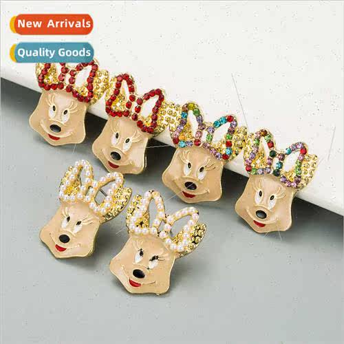 Europe ins new earrings female animal-shaped alloy drops by