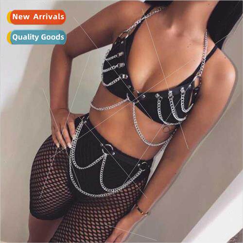 New sexy PU bra bra chain body chain bikini decorative belt