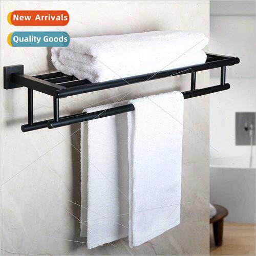 Bathroom toilet towel rack wh two towel bars wall mounted to