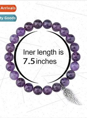 Mom  Amethyst Bracelet Obsidian Onyx Bracelet Mother Day Ang