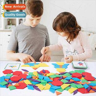 Wooden Creative Geometric Shape Puzzle Children Early Learni
