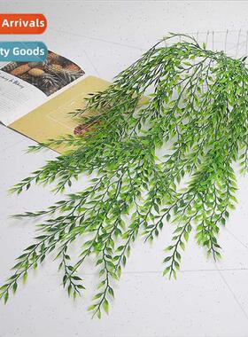 mulation wicker vines plants wall hanging rattan green wall