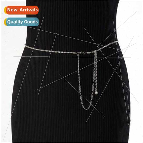 3452 Europe waistchain rhinestone inlaid diamond pearl penda