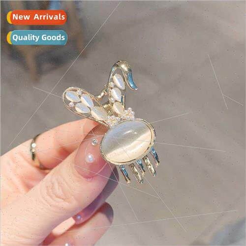 Korea new cat eye hair clips cute bunny rhinestone side clip