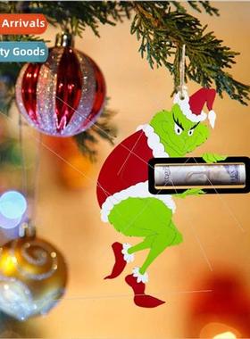 New Products Grinch Money Clip Pendant Christmas Tree Decora