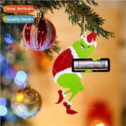 New Products Grinch Money Clip Pendant Christmas Tree Decora