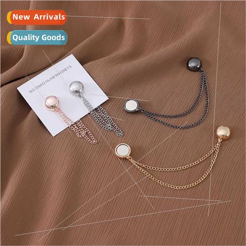 New round alloy magnet buckle light plate chain strong magne