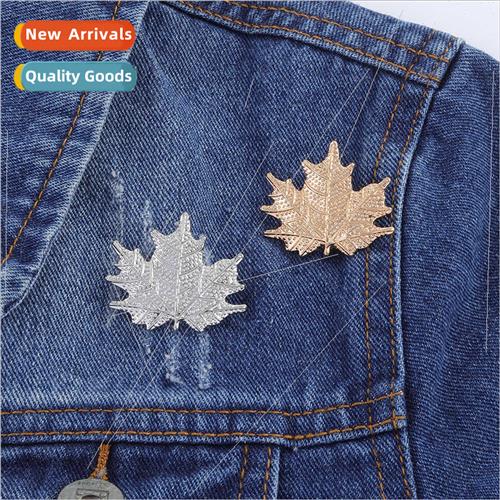 fashion elegant maple leaf brooch female accessories tempera